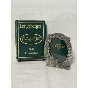 Longaberger Collectors Club 2001 Renewal Gift Pewter Picture Frame